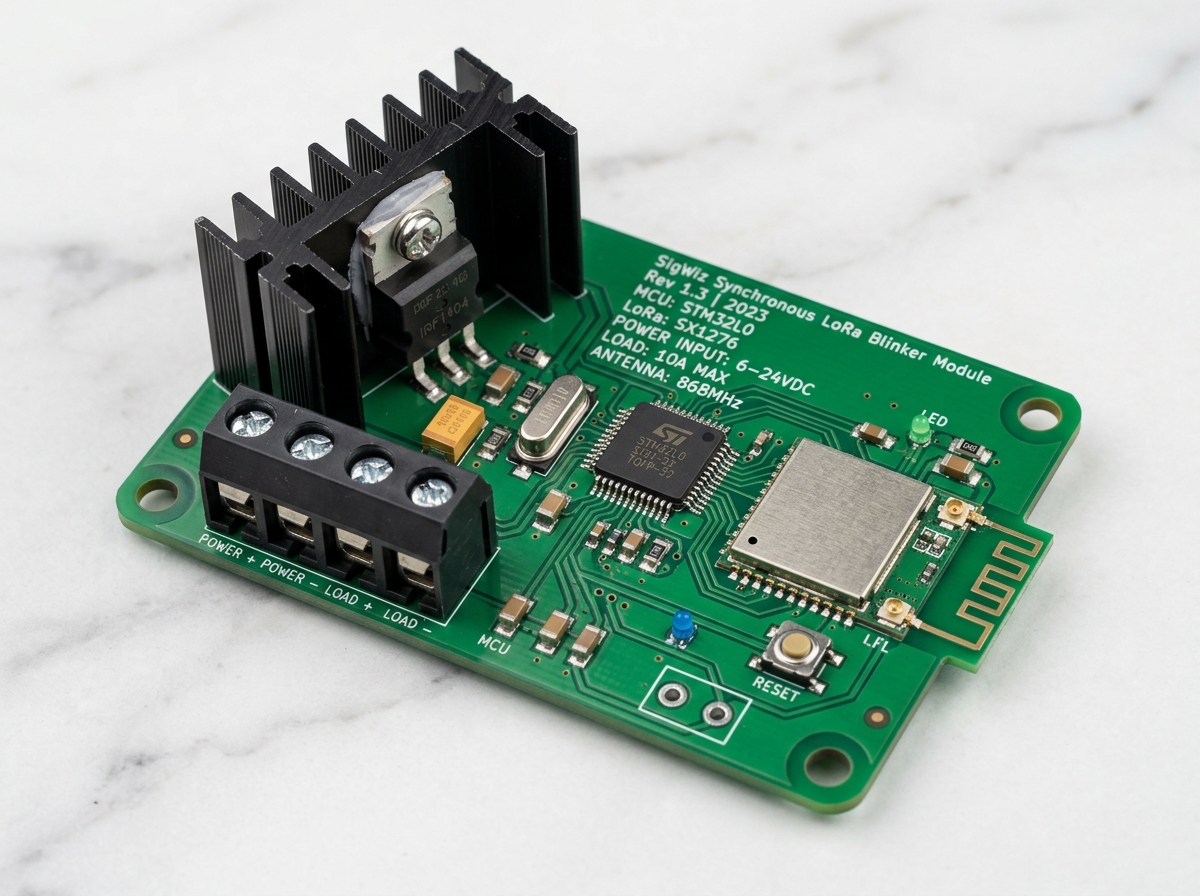 Synchronous LoRa Blinker Module